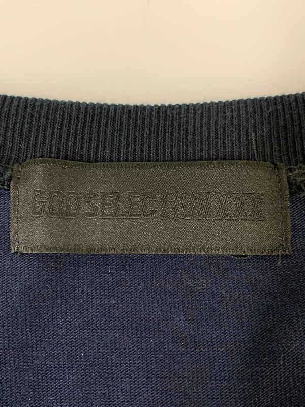 【中古品】【メンズ】 GOD SELECTION ゴッド セレクション RAGLAN TEE ラグラン ティー 長袖Tシャツ メンズ トップス 142-260424-em-24-min サイズ：M カラー：ネイビー/ブラック 万代Net店