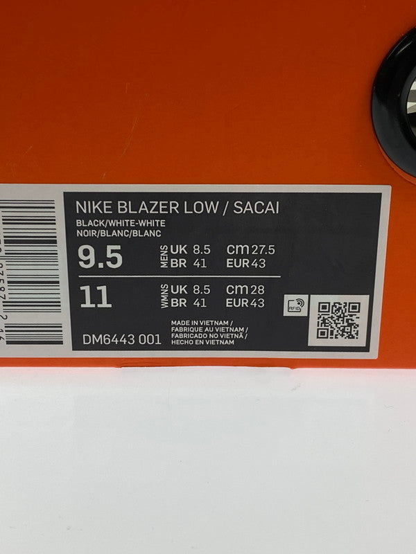 【現状渡し品】【メンズ】 NIKE ナイキ BLAZER LOW SACAI DM6443-001 ブレーザー ロー サカイ 靴 シューズ スニーカー SNEAKER 160-260422-KS-03-min サイズ：27.5cm US9.5 カラー：ブラック 万代Net店