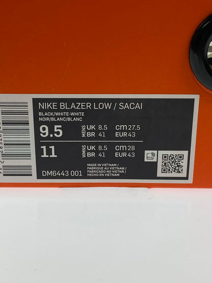 【現状渡し品】【メンズ】 NIKE ナイキ BLAZER LOW SACAI DM6443-001 ブレーザー ロー サカイ 靴 シューズ スニーカー SNEAKER 160-260422-KS-03-min サイズ：27.5cm US9.5 カラー：ブラック 万代Net店