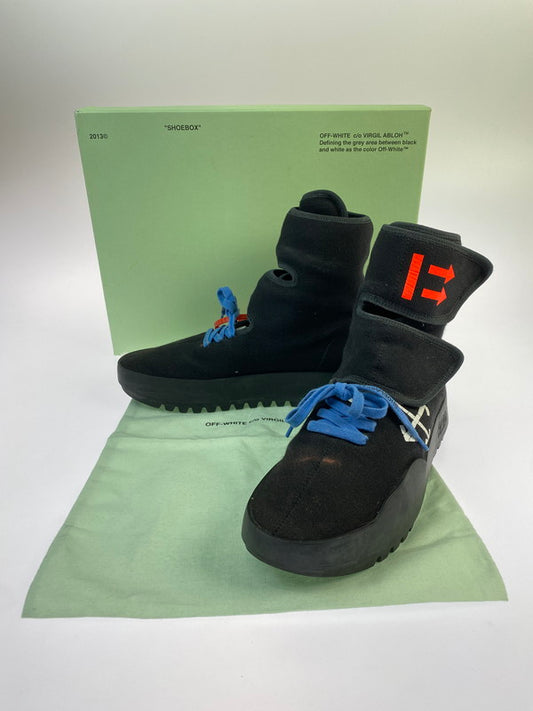 【中古品】【メンズ】 OFF-WHITE オフホワイト MOTO WRAP モト ラップ OMIA108F18B83001 1001 靴 シューズ スニーカー SNEAKER 162-260422-KS-27-min サイズ：EU42 US8.5 カラー：ブラック 万代Net店