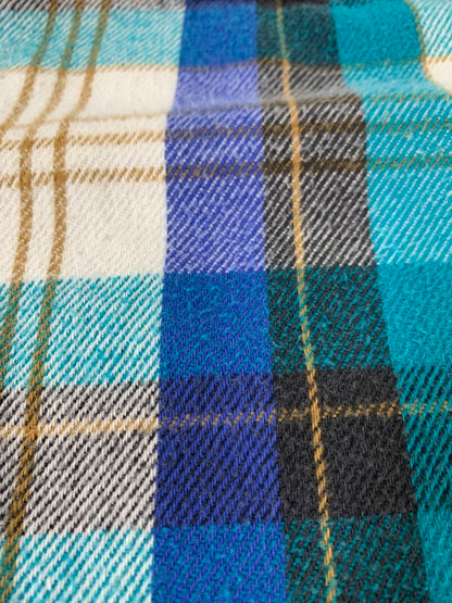 【中古品】【メンズ】 FIVE BROTHER ファイブブラザー 80-90S HEAVY FLANNEL SHIRT 1980年代〜1990年代 ヘビー フランネルシャツ メンズ トップス 146-260421-KS-19-min サイズ：L カラー：ブルー/グリーン/ホワイト 万代Net店