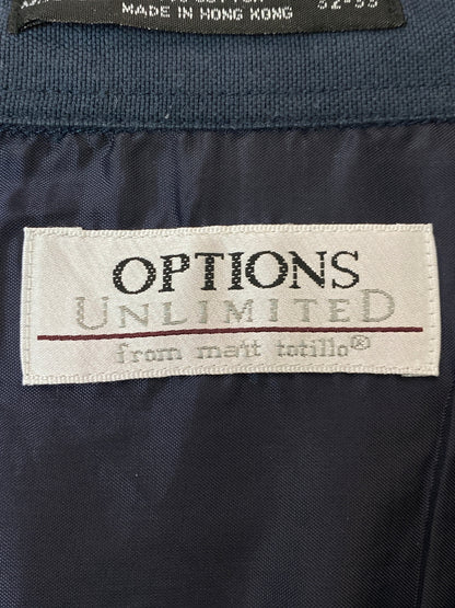 【中古品】【メンズ】 OPTIONS UNLIMITED オプションズ アンリミテッド シルク混 L S SHIRT ロングスリーブ シャツ メンズ 長袖シャツ トップス 146-260524-em-30-min サイズ：M カラー：ネイビー 万代Net店