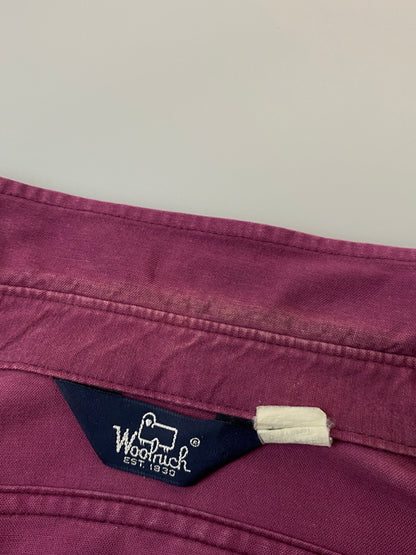 【中古品】【メンズ】 WOOLRICH ウールリッチ 80-90S シャモアクロスシャツ 80年代 90年代 メンズ 長袖 シャツ トップス 144-260524-em-26-min サイズ：L カラー：レッドパープル 万代Net店
