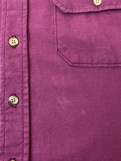 【中古品】【メンズ】 WOOLRICH ウールリッチ 80-90S シャモアクロスシャツ 80年代 90年代 メンズ 長袖 シャツ トップス 144-260524-em-26-min サイズ：L カラー：レッドパープル 万代Net店