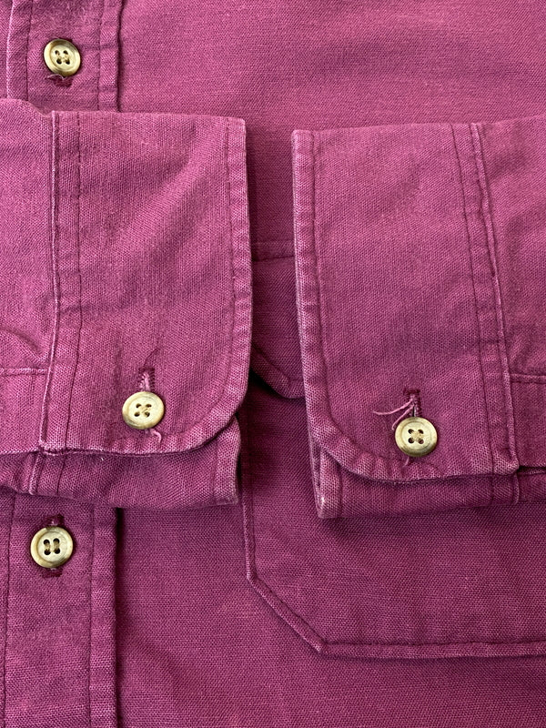 【中古品】【メンズ】 WOOLRICH ウールリッチ 80-90S シャモアクロスシャツ 80年代 90年代 メンズ 長袖 シャツ トップス 144-260524-em-26-min サイズ：L カラー：レッドパープル 万代Net店