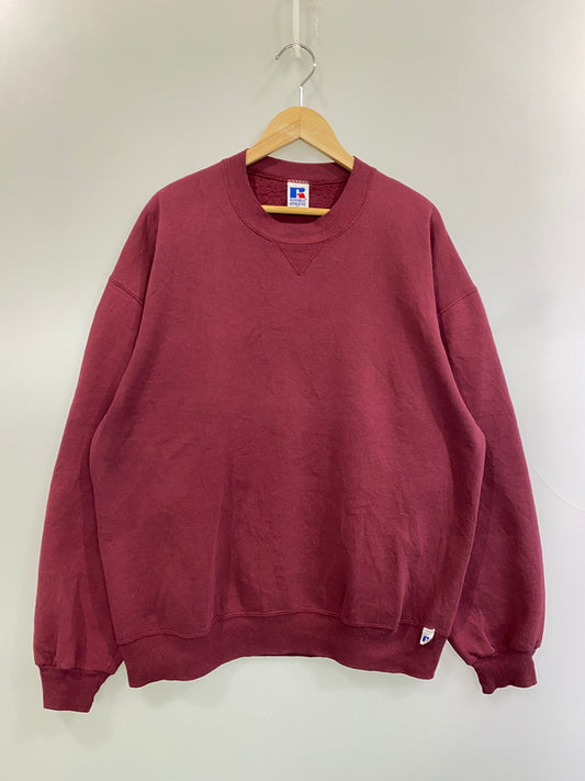 【現状渡し品】【レディース】 RUSSELL ATHLETIC ラッセルアスレチック 90S SWEATSHIRT 90年代 スウェットシャツ トレーナー メンズ 長袖 トップス ヴィンテージ 146-260524-em-25-min サイズ：XL カラー：ワインレッド 万代Net店