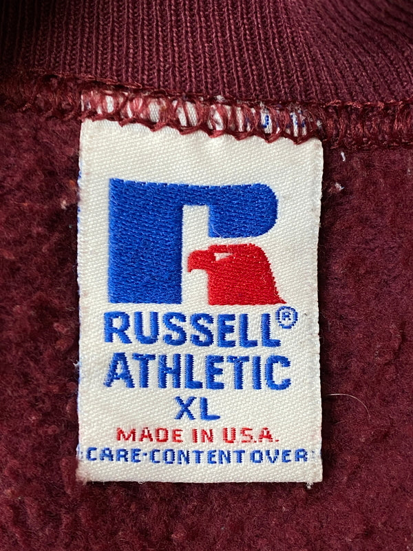 【現状渡し品】【レディース】 RUSSELL ATHLETIC ラッセルアスレチック 90S SWEATSHIRT 90年代 スウェットシャツ トレーナー メンズ 長袖 トップス ヴィンテージ 146-260524-em-25-min サイズ：XL カラー：ワインレッド 万代Net店