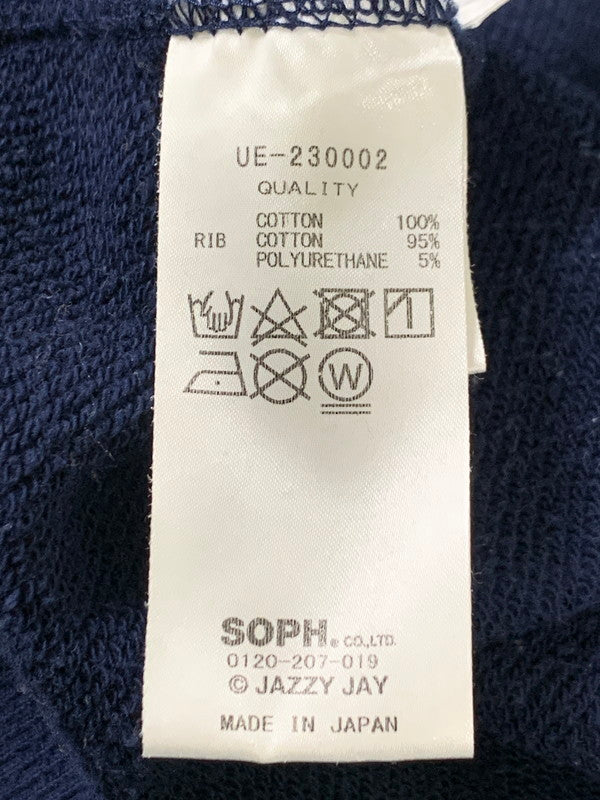 【中古品】【メンズ】 UNIFORM EXPERIMENT ユニフォームエクスペリメント FRAGMENT DESIGN SWEAT SHIRT UE-230002 23SS フラグメントデザイン スウェットシャツ 長袖 トレーナー メンズ トップス 142-260424-em-25-min カラー：ネイビー 万代Net店