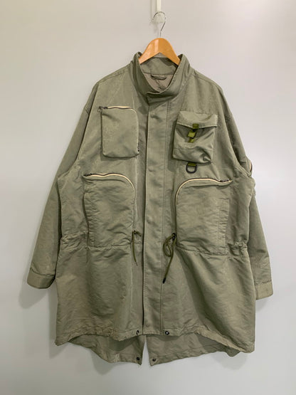 【中古品】【メンズ】 BAL バル 21AW MICROFIBER FISHTAIL COAT BAL-1977 2021年秋冬 マイクロファイバー フィッシュテール コート メンズ アウター 144-260421-KS-15-min サイズ：L カラー：グリーンカーキ 万代Net店