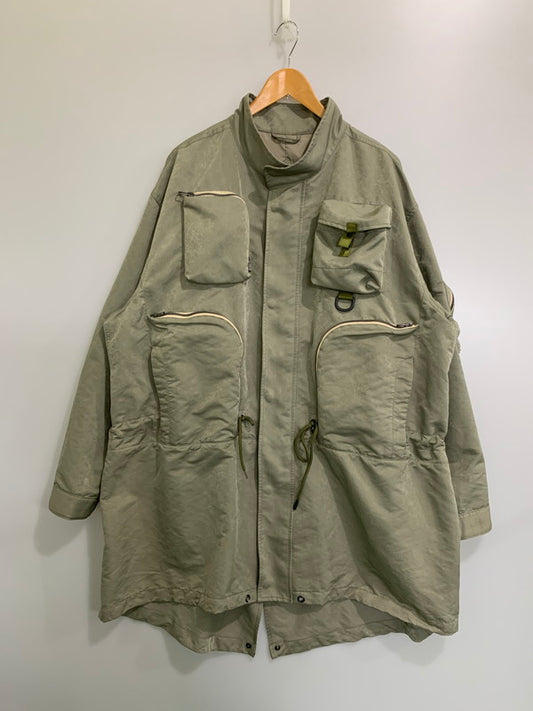 【中古品】【メンズ】 BAL バル 21AW MICROFIBER FISHTAIL COAT BAL-1977 2021年秋冬 マイクロファイバー フィッシュテール コート メンズ アウター 144-260421-KS-15-min サイズ：L カラー：グリーンカーキ 万代Net店