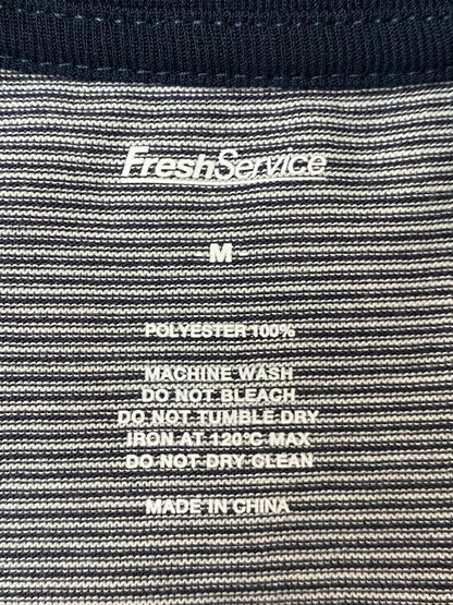 【中古品】【メンズ】 FRESHSERVICE フレッシュサービス MICRO BORDER L S TEE FSC261-70168 マイクロボーダー ロングスリーブ Tシャツ 長袖 ロンT メンズ トップス 140-260521-em-18-min サイズ：M カラー：ネイビー系（ストライプ） 万代Net店
