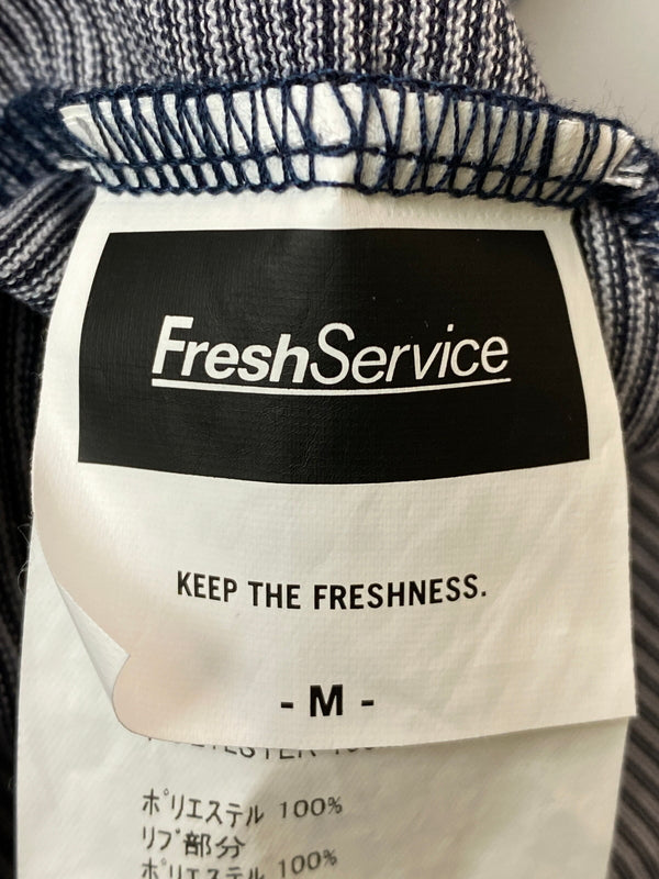 【中古品】【メンズ】 FRESHSERVICE フレッシュサービス MICRO BORDER L S TEE FSC261-70168 マイクロボーダー ロングスリーブ Tシャツ 長袖 ロンT メンズ トップス 140-260521-em-18-min サイズ：M カラー：ネイビー系（ストライプ） 万代Net店