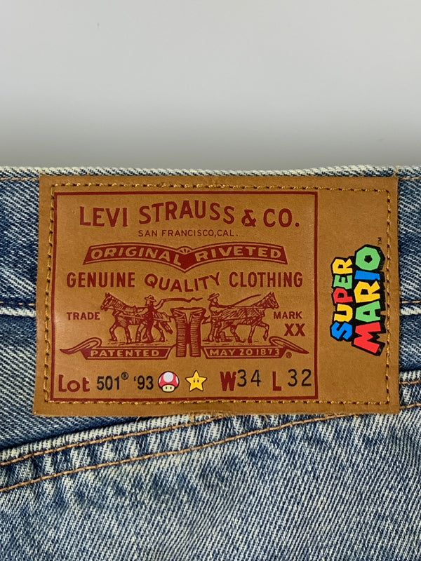 【中古品】【メンズ】 LEVI'S リーバイス × SUPER MARIO スーパーマリオ 501 DAY SELVEDGE DENIM PANT 79830-0066 501 デイ セルビッチ デニムパンツ メンズ ボトムス コラボ ジーンズ 158-260612-em-56-min サイズ：W34×L32 カラー：インディゴブルー 万代Net店