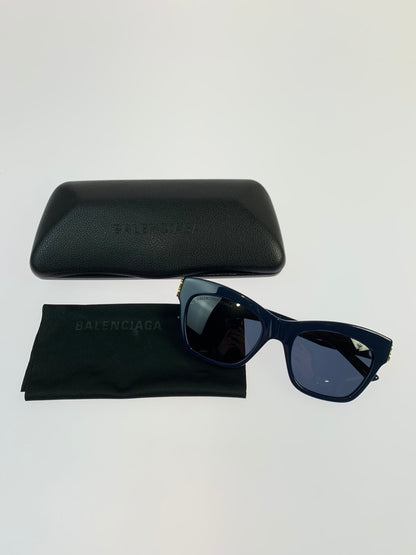 【中古品】【メンズ/レディース】 BALENCIAGA バレンシアガ SUNGLASSES GOLD BLUE BB0132S 007 サングラス 53□20-145 203-260424-em-05-min カラー：ブルー（ネイビー） 万代Net店