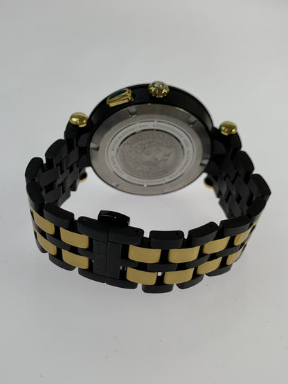 【中古品】【メンズ/レディース】 VERSACE V-RACE DUALTIME QUARTZ WATCH VEBV00619 ブイレース デュアルタイム クォーツ ウォッチ 腕時計 197-260424-em-10-min カラー：ブラック/ゴールド 万代Net店