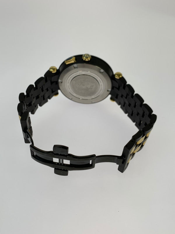 【中古品】【メンズ/レディース】 VERSACE V-RACE DUALTIME QUARTZ WATCH VEBV00619 ブイレース デュアルタイム クォーツ ウォッチ 腕時計 197-260424-em-10-min カラー：ブラック/ゴールド 万代Net店