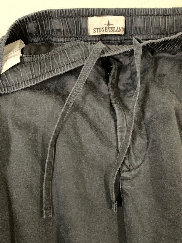 【中古品】【メンズ】 STONE ISLAND ストーンアイランド 771531314 ガーメントダイ コットンウール ストレッチ サテン カーゴパンツ ボトムス 152-260424-jt-31-min サイズ：W34 カラー：ネイビー 万代Net店