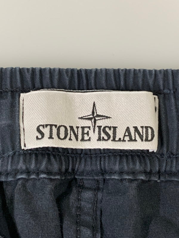 【中古品】【メンズ】 STONE ISLAND ストーンアイランド 771531314 ガーメントダイ コットンウール ストレッチ サテン カーゴパンツ ボトムス 152-260424-jt-31-min サイズ：W34 カラー：ネイビー 万代Net店