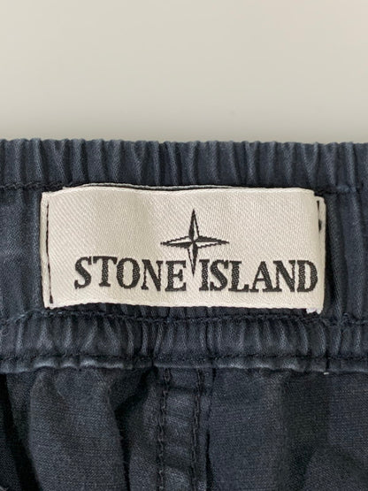 【中古品】【メンズ】 STONE ISLAND ストーンアイランド 771531314 ガーメントダイ コットンウール ストレッチ サテン カーゴパンツ ボトムス 152-260424-jt-31-min サイズ：W34 カラー：ネイビー 万代Net店