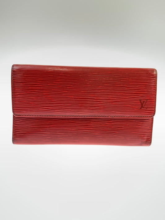 【現状渡し品】【メンズ/レディース】 LOUIS VUITTON ルイ・ヴィトン M6371E エピ ポルトトレゾール エテュイ パピエ CA0071 長財布 ロングウォレット 179-260424-em-09-min カラー：レッド 万代Net店