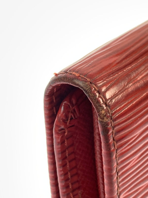 【現状渡し品】【メンズ/レディース】 LOUIS VUITTON ルイ・ヴィトン M6371E エピ ポルトトレゾール エテュイ パピエ CA0071 長財布 ロングウォレット 179-260424-em-09-min カラー：レッド 万代Net店