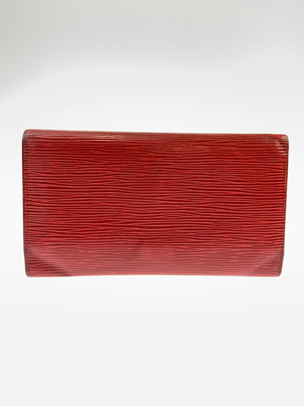 【現状渡し品】【メンズ/レディース】 LOUIS VUITTON ルイ・ヴィトン M6371E エピ ポルトトレゾール エテュイ パピエ CA0071 長財布 ロングウォレット 179-260424-em-09-min カラー：レッド 万代Net店