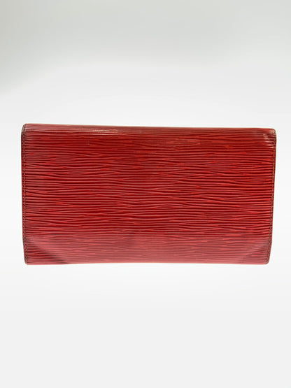 【現状渡し品】【メンズ/レディース】 LOUIS VUITTON ルイ・ヴィトン M6371E エピ ポルトトレゾール エテュイ パピエ CA0071 長財布 ロングウォレット 179-260424-em-09-min カラー：レッド 万代Net店