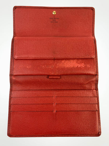 【現状渡し品】【メンズ/レディース】 LOUIS VUITTON ルイ・ヴィトン M6371E エピ ポルトトレゾール エテュイ パピエ CA0071 長財布 ロングウォレット 179-260424-em-09-min カラー：レッド 万代Net店