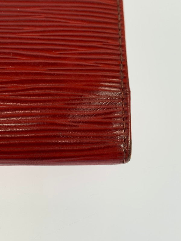 【現状渡し品】【メンズ/レディース】 LOUIS VUITTON ルイ・ヴィトン M6371E エピ ポルトトレゾール エテュイ パピエ CA0071 長財布 ロングウォレット 179-260424-em-09-min カラー：レッド 万代Net店