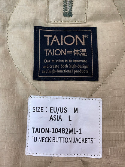 【中古品】【メンズ】 TAION タイオン ミリタリー クルーネック ダウンジャケット TAION-104B2ML-1 モッズコート メンズ アウター ミリタリー 144-260521-em-17-min サイズ：L カラー：オリーブグリーン 万代Net店