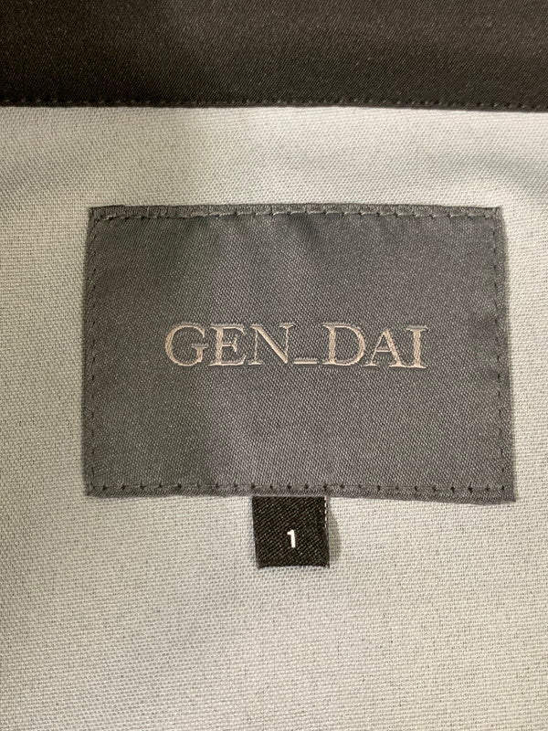 【中古品】【メンズ】 GEN DAI ゲンダイ HALF ZIP JACKET ナイロン ハーフ ジップ ジャケット アウター 140-260424-jt-34-min サイズ：1 カラー：ブラック 万代Net店