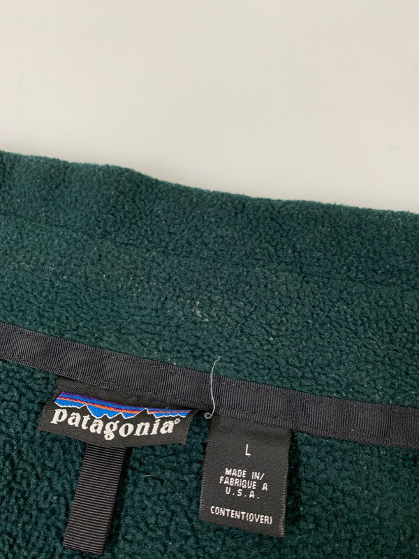 【中古品】【メンズ】 PATAGONIA パタゴニア 90年代 FLEECE JACKET フリース ジャケット アウター 144-260424-jt-35-min サイズ：L カラー：ダークグリーン 万代Net店