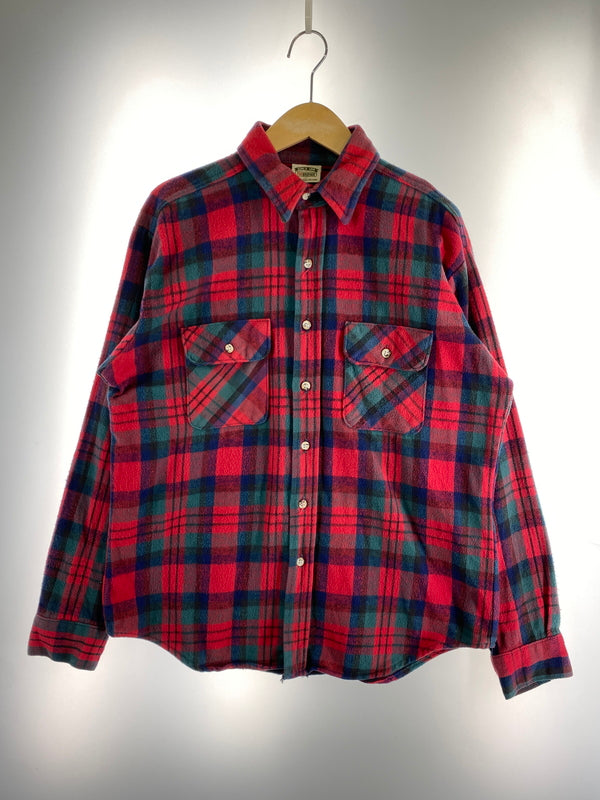 【中古品】【メンズ】 FIVE BROTHER ファイブブラザー 90'S ネルシャツ 長袖シャツ ロングスリーブ 146-260604-AS-31-min サイズ：L カラー：レッド/グリーン 万代Net店