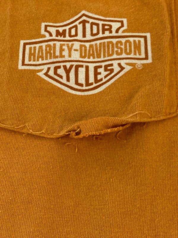 【中古品】【メンズ】 HARLEY-DAVIDSON ハーレーダビッドソン PRINT TEE 半袖Tシャツ ショートスリーブ 146-260503-AS-5-min サイズ：L カラー：オレンジ 万代Net店