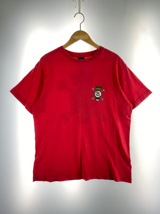 【中古品】【メンズ】 OLD STUSSY オールドステューシー 90'S CROSS BONE CLOWN TEE 半袖Tシャツ ショートスリーブ 142-260503-AS-1-min サイズ：L カラー：レッド 万代Net店