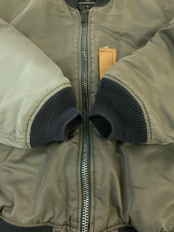 【中古品】【メンズ】 LUCKY STRIKE ラッキーストライク MA-1 FLIGHT JACKET フライトジャケット アウター 146-260604-AS-33-min サイズ：L カラー：グレー 万代Net店