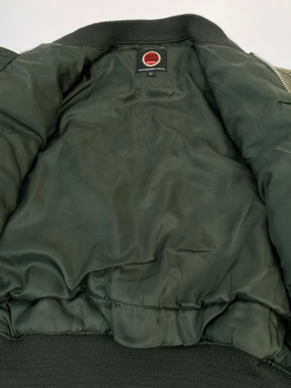 【中古品】【メンズ】 LUCKY STRIKE ラッキーストライク MA-1 FLIGHT JACKET フライトジャケット アウター 146-260604-AS-33-min サイズ：L カラー：グレー 万代Net店