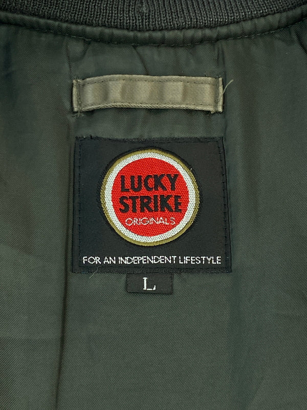 【中古品】【メンズ】 LUCKY STRIKE ラッキーストライク MA-1 FLIGHT JACKET フライトジャケット アウター 146-260604-AS-33-min サイズ：L カラー：グレー 万代Net店