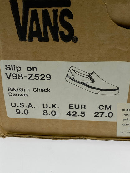 【中古品】【メンズ】 VANS×UNDERCOVER バンズ アンダーカバー SLIP-ON CHECK V98-Z529 スリッポン チェック 靴 シューズ スニーカー SNEAKER 162-260427-KS-08-min サイズ：27cm US9 カラー：グリーン/ブラック 万代Net店