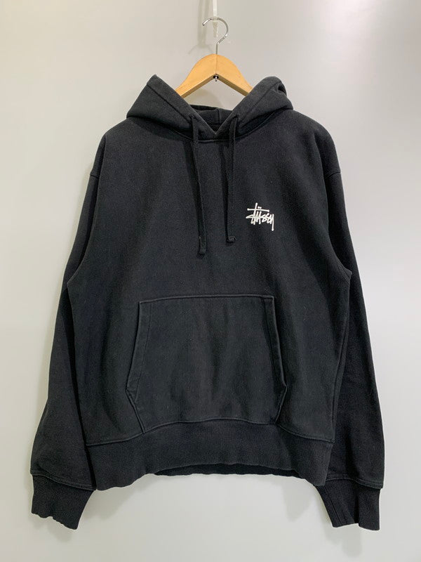 【中古品】【メンズ】 STUSSY ステューシー BASIC LOGO HOODIE PARKA ベーシック ロゴ フーディ パーカー トップス 142-260424-jt-28-min サイズ：M カラー：ブラック 万代Net店