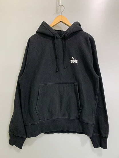 【中古品】【メンズ】 STUSSY ステューシー BASIC LOGO HOODIE PARKA ベーシック ロゴ フーディ パーカー トップス 142-260424-jt-28-min サイズ：M カラー：ブラック 万代Net店