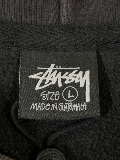 【中古品】【メンズ】 STUSSY ステューシー 118532 FRONT LOGO HOODIE フロント ロゴ フーディ パーカー トップス 142-260424-jt-29-min サイズ：L カラー：ブラック 万代Net店