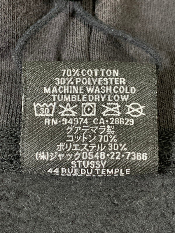 【中古品】【メンズ】 STUSSY ステューシー 118532 FRONT LOGO HOODIE フロント ロゴ フーディ パーカー トップス 142-260424-jt-29-min サイズ：L カラー：ブラック 万代Net店