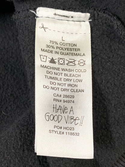 【中古品】【メンズ】 STUSSY ステューシー 118532 FRONT LOGO HOODIE フロント ロゴ フーディ パーカー トップス 142-260424-jt-29-min サイズ：L カラー：ブラック 万代Net店