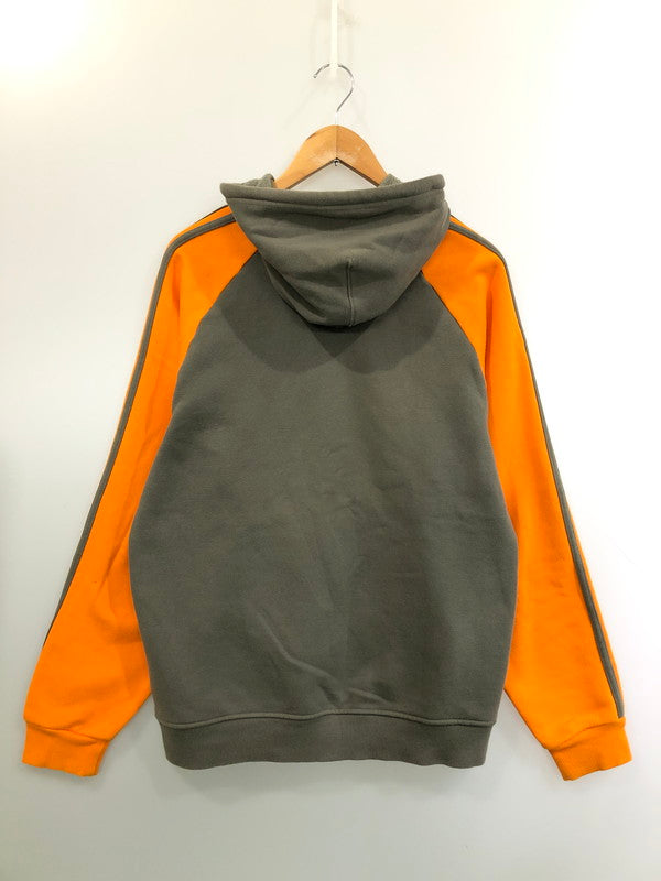 【中古品】【メンズ】 ADIDAS アディダス 90S CIRCLE LOGO HOODIE フーディ 146-260426-zi-29-min サイズ：L カラー：オレンジ/オリーブ系 万代Net店