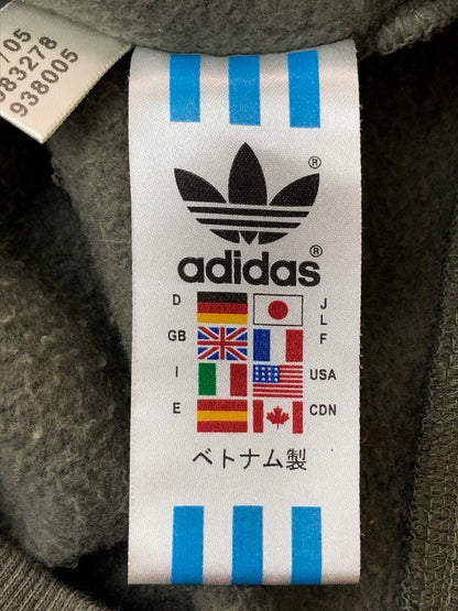 【中古品】【メンズ】 ADIDAS アディダス 90S CIRCLE LOGO HOODIE フーディ 146-260426-zi-29-min サイズ：L カラー：オレンジ/オリーブ系 万代Net店