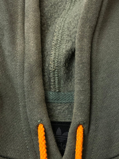 【中古品】【メンズ】 ADIDAS アディダス 90S CIRCLE LOGO HOODIE フーディ 146-260426-zi-29-min サイズ：L カラー：オレンジ/オリーブ系 万代Net店