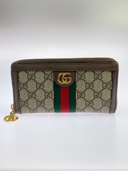 【中古品】【メンズ/レディース】 GUCCI グッチ オフィディア GG ジップアラウンドウォレット 523154 財布 181-260428-KS-01-min カラー：ブラウン系 万代Net店