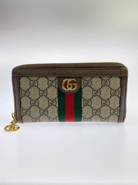 【中古品】【メンズ/レディース】 GUCCI グッチ オフィディア GG ジップアラウンドウォレット 523154 財布 181-260428-KS-01-min カラー：ブラウン系 万代Net店