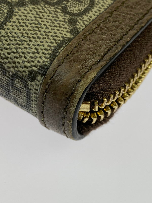 【中古品】【メンズ/レディース】 GUCCI グッチ オフィディア GG ジップアラウンドウォレット 523154 財布 181-260428-KS-01-min カラー：ブラウン系 万代Net店